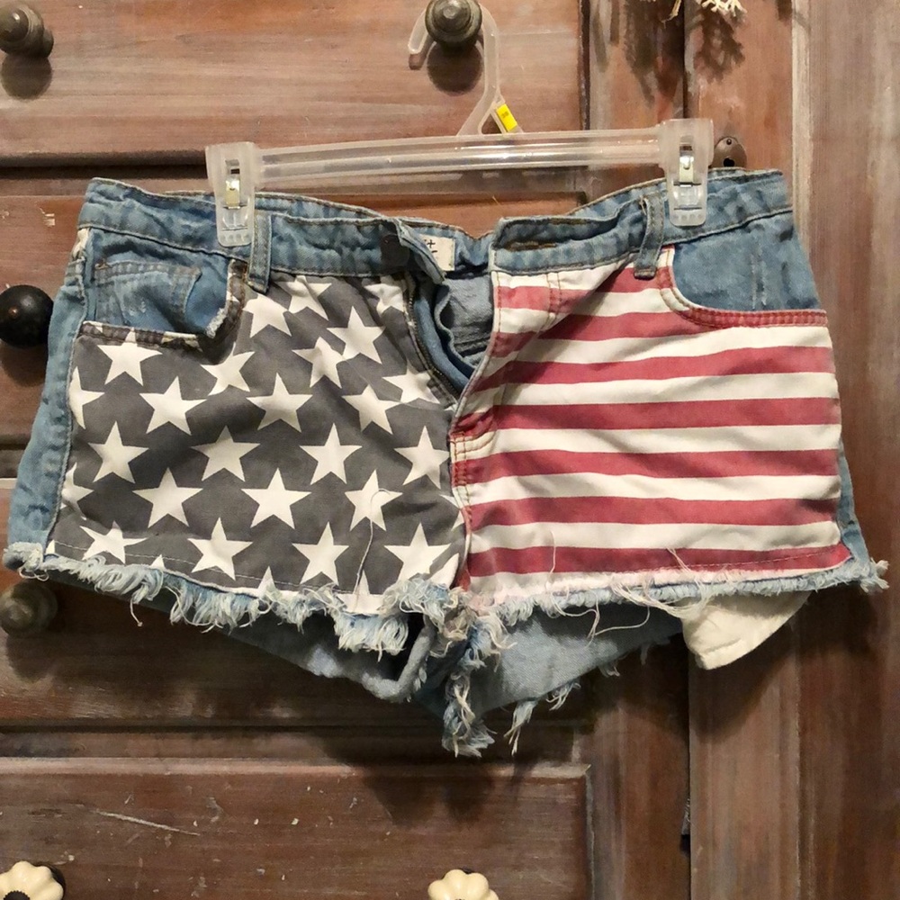 American flag shorts Fourth of July